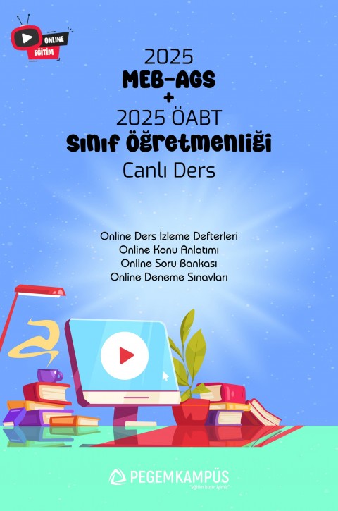 2025 MEB-AGS + ÖABT Sınıf Öğretmenliği Canlı Dersler + Online Materyaller