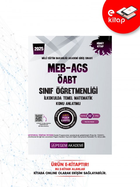 2025 MEB-AGS ÖABT Sınıf Öğretmenliği İlkokulda Temel Matematik Konu Anlatımlı E-Kitap