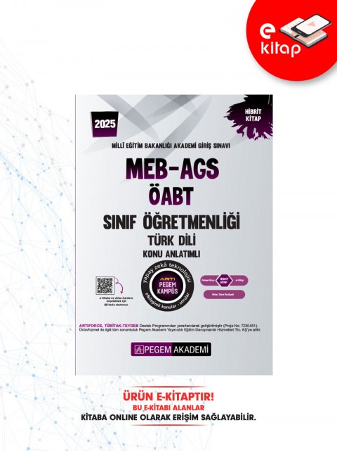 2025 MEB-AGS ÖABT Sınıf Öğretmenliği Türk Dili Konu Anlatımlı E-Kitap