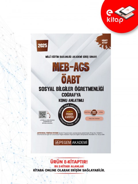2025 MEB-AGS ÖABT Sosyal Bilgiler Öğretmenliği Coğrafya Konu Anlatımlı E-Kitap