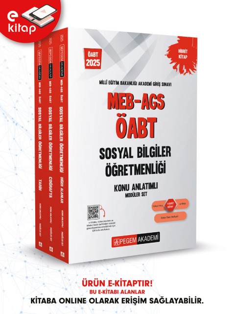 2025 MEB-AGS ÖABT Sosyal Bilgiler Öğretmenliği Konu Anlatımlı E-Kitap Seti