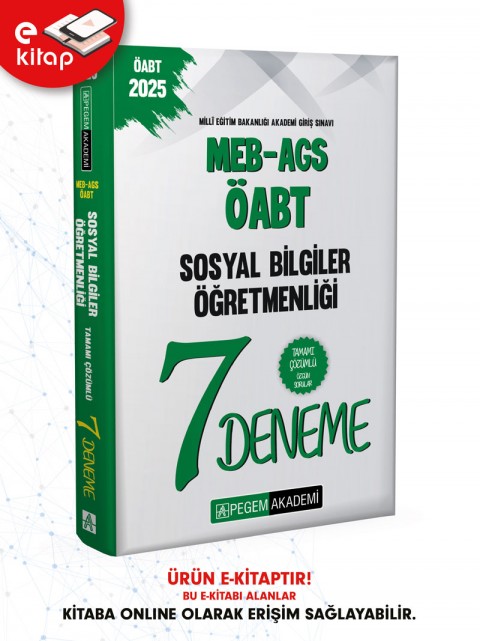 2025 MEB-AGS-ÖABT Sosyal Bilgiler Öğretmenliği Tamamı Çözümlü 7 E-Deneme