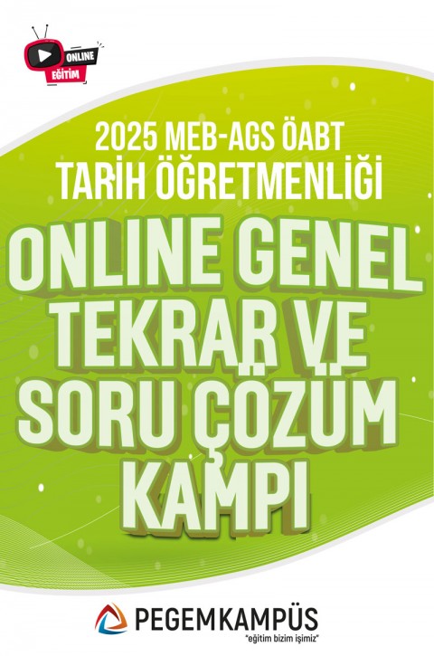 2025 MEB-AGS ÖABT Tarih Öğretmenliği Online Genel Tekrar ve Soru Çözüm Kampı
