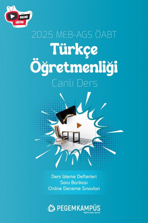 2025 MEB-AGS ÖABT Türkçe Öğretmenliği Canlı Ders + Ders İzleme Defteri + Soru Bankası