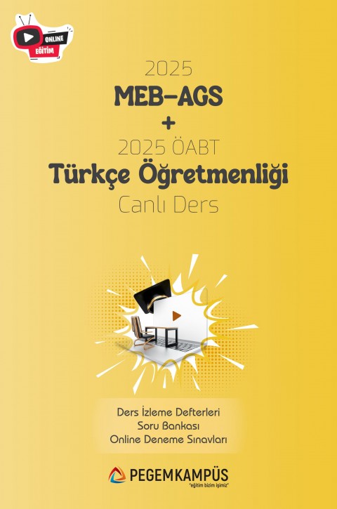2025 MEB-AGS + ÖABT Türkçe Öğretmenliği Canlı Dersler + Ders İzleme Defteri + Soru Bankası