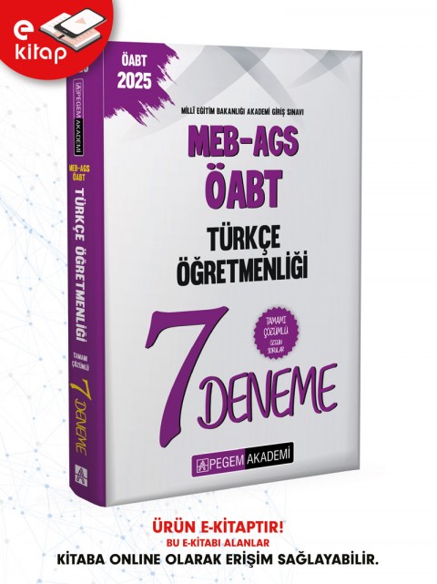 2025 MEB-AGS-ÖABT Türkçe Öğretmenliği Tamamı Çözümlü 7 E-Deneme