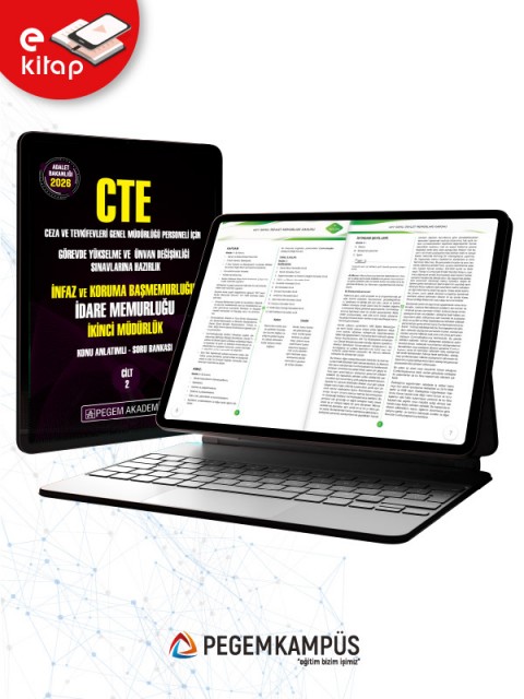 2026 CTE Adalet Bakanlığı Ceza ve Tevkifevleri Genel Müdürlüğü Görevde Yükselme ve Ünvan Değişikliği Konu Anlatımlı Soru Bankası İdare Memurluğu İnfaz ve Koruma Başmemurluğu (Cilt-1 ve Cilt-2) E-Kitap