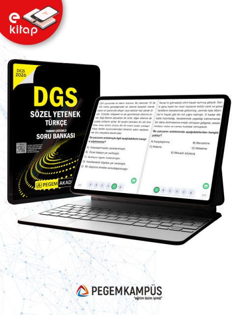2026 DGS Sözel Yetenek Türkçe Tamamı Çözümlü E-Soru Bankası