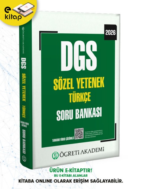 2026 DGS Sözel Yetenek Türkçe Tamamı Video Çözümlü E-Soru Bankası