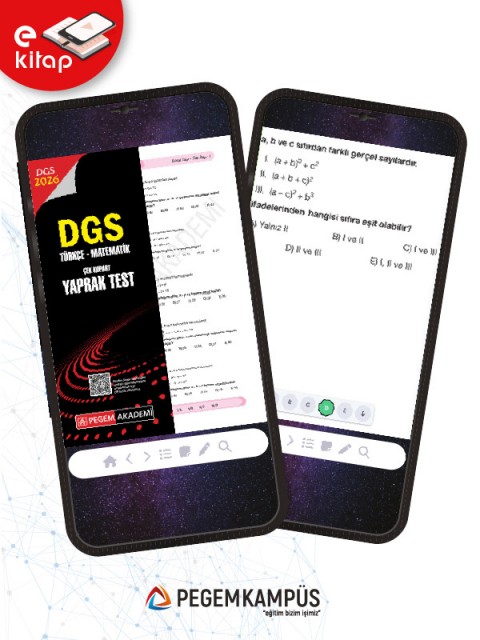 2026 DGS Türkçe-Matematik Çek Kopart Yaprak Test (e-kitap)
