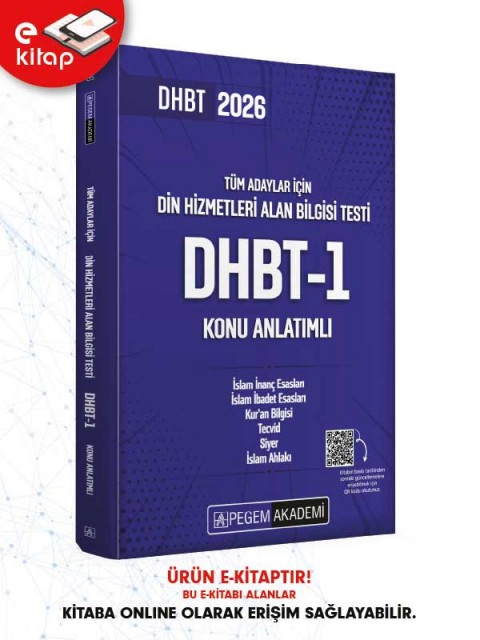 2026 Din Hizmetleri Alan Bilgisi Testi DHBT-1 Konu Anlatımlı E-Kitap