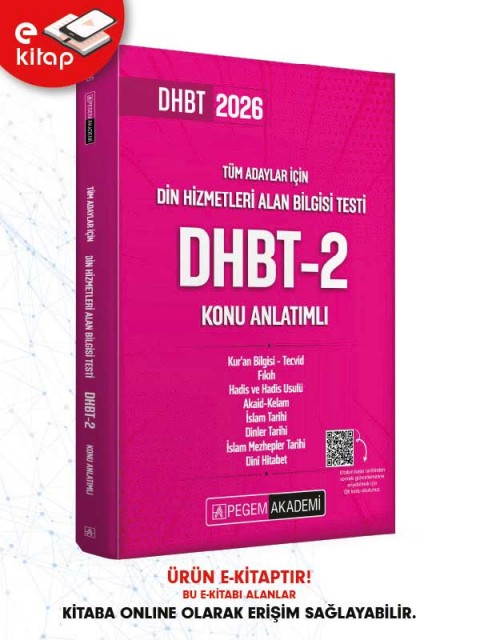 2026 Din Hizmetleri Alan Bilgisi Testi DHBT-2 Konu Anlatımlı E-Kitap