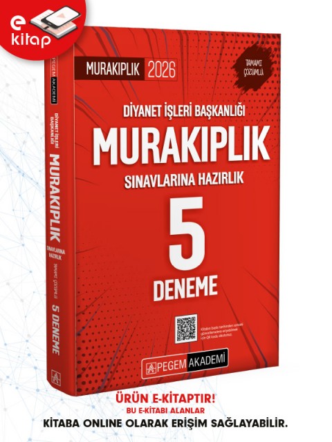 2026 Diyanet İşleri Başkanlığı Murakıplık Sınavlarına Hazırlık Tamamı Çözümlü 5 Deneme E-Kitap