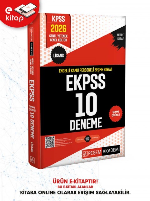 2026 EKPSS Engelli Kamu Personeli Seçme Sınavı Tamamı Çözümlü 10 E-Deneme (Lisans)