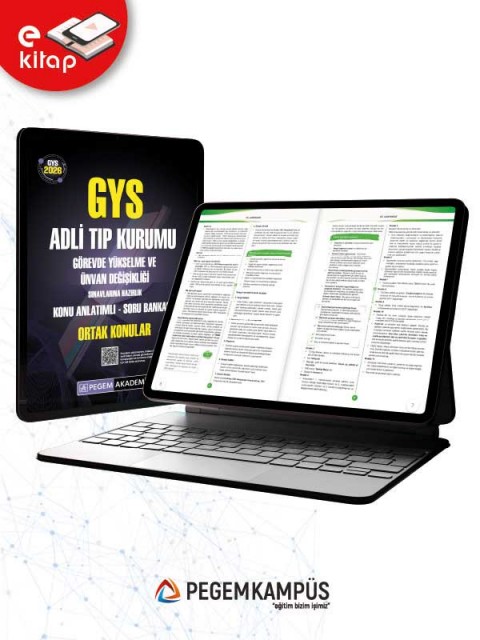 2026 GYS Adli Tıp Kurumu Görevde Yükselme ve Ünvan Değişikliği Sınavlarına Hazırlık Konu Anlatımlı Soru Bankası E-Kitap - ORTAK KONULAR