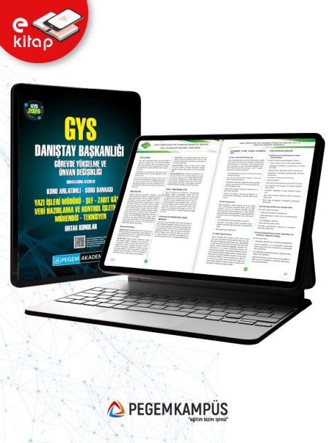 2026 GYS Danıştay Başkanlığı Görevde Yükselme ve Ünvan Değişikliği Sınavlarına Hazırlık Konu Anlatımlı Soru Bankası Ortak Konular E-Kitap