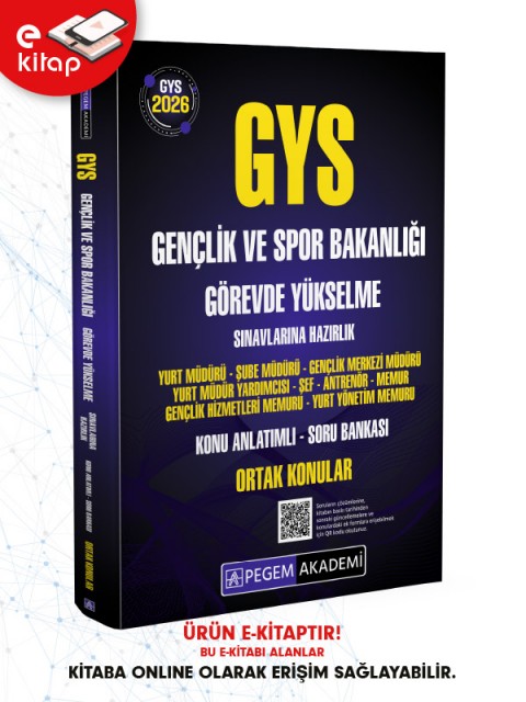 2026 GYS Gençlik ve Spor Bakanlığı Görevde Yükselme Sınavlarına Hazırlık Konu Anlatımlı Soru Bankası ORTAK KONULAR E-Kitap