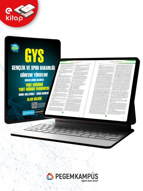 2026 GYS Gençlik ve Spor Bakanlığı Görevde Yükselme Sınavlarına Hazırlık YURT MÜDÜRÜ YURT MÜDÜR YARDIMCISI Konu Anlatımlı Soru Bankası Alan Bilgisi E-Kitap