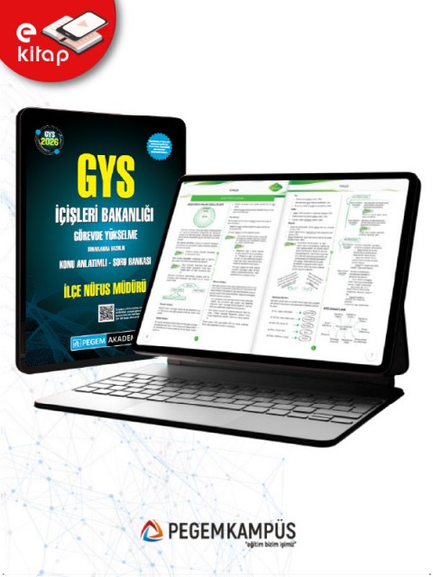 2026 GYS İçişleri Bakanlığı Görevde Yükselme Sınavlarına Hazırlık İlçe Nüfus Müdürü Konu Anlatımlı Soru Bankası E-Kitap
