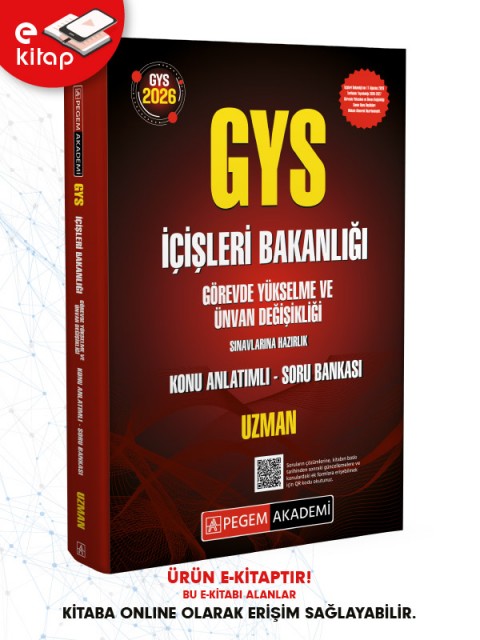 2026 GYS İçişleri Bakanlığı Görevde Yükselme Sınavlarına Hazırlık Konu Anlatımlı Soru Bankası UZMAN E-Kitap