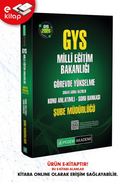 2026 GYS MEB Görevde Yükselme Sınavlarına Hazırlık Konu Anlatımlı Soru Bankası ŞUBE MÜDÜRLÜĞÜ SAYMANLIK (e-kitap)