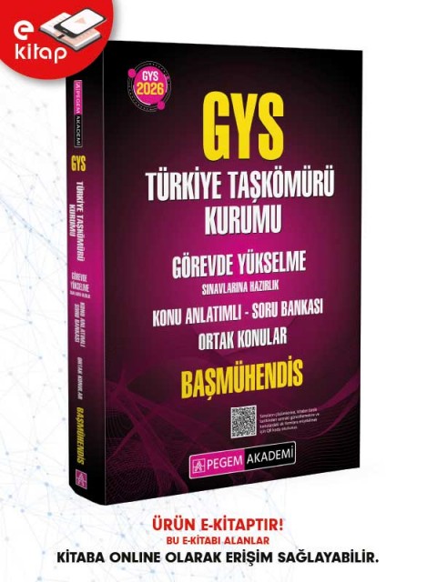 2026 GYS Türkiye Taşkömürü Kurumu Görevde Yükselme Sınavlarına Hazırlık Konu Anlatımlı Soru Bankası E-Kitap - Ortak Konular BAŞMÜHENDİS