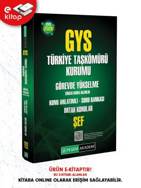 2026 GYS Türkiye Taşkömürü Kurumu Görevde Yükselme Sınavlarına Hazırlık Konu Anlatımlı Soru Bankası E-Kitap - Ortak Konular ŞEF