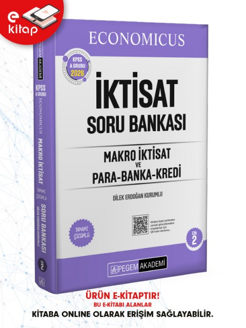 2026 KPSS A Grubu Economicus Makro İktisat ve Para-Banka-Kredi (Cilt 2) Tamamı Çözümlü E-Soru Bankası