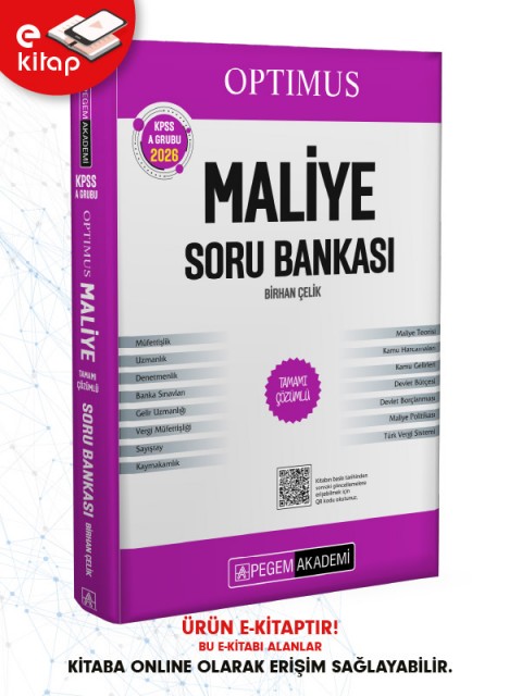 2026 KPSS A Grubu Optimus Maliye Tamamı Çözümlü E-Soru Bankası