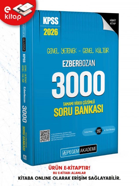 2026 KPSS Genel Yetenek Genel Kültür 3000 Tamamı Video Çözümlü Ezberbozan E-Soru Bankası
