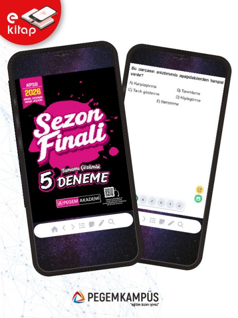 2026 KPSS Genel Yetenek Genel Kültür Sezon Finali Tamamı Çözümlü 5 Deneme E-Kitap