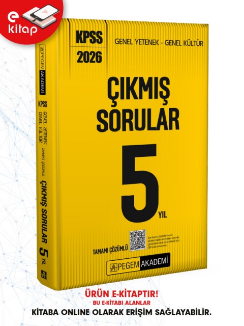 2026 KPSS Genel Yetenek Genel Kültür Tamamı Çözümlü Çıkmış Sorular 5 Yıl E-Kitap