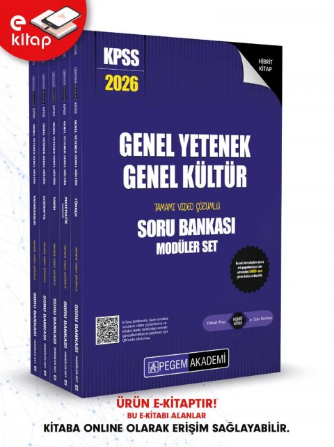 2026 KPSS Genel Yetenek Genel Kültür Tamamı Video Çözümlü E-Soru Bankası Seti