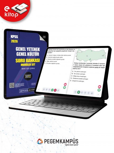 2026 KPSS Genel Yetenek Genel Kültür Tamamı Video Çözümlü E-Soru Bankası Seti