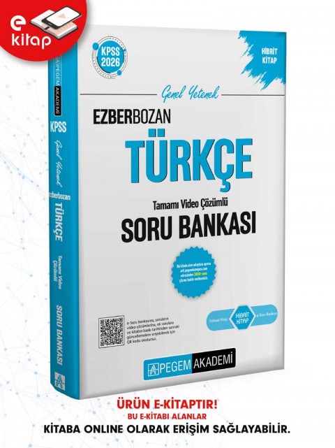 2026 KPSS Genel Yetenek Türkçe Tamamı Video Çözümlü Ezberbozan E-Soru Bankası