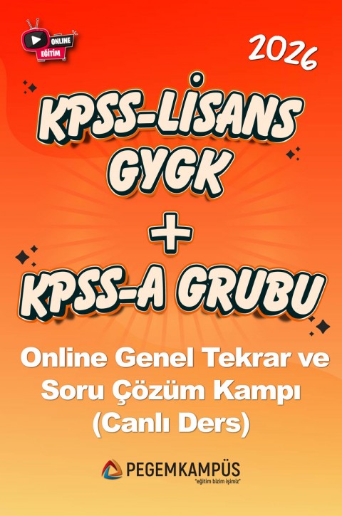 2026 KPSS Lisans Genel Yetenek Genel Kültür + A Grubu Online Genel Tekrar ve Soru Çözüm Kampı (Canlı Ders)