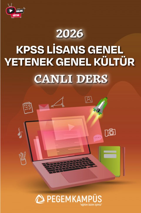 2026 KPSS Lisans Genel Yetenek Genel Kültür Canlı Ders + Ders İzleme Defteri + Soru Bankası