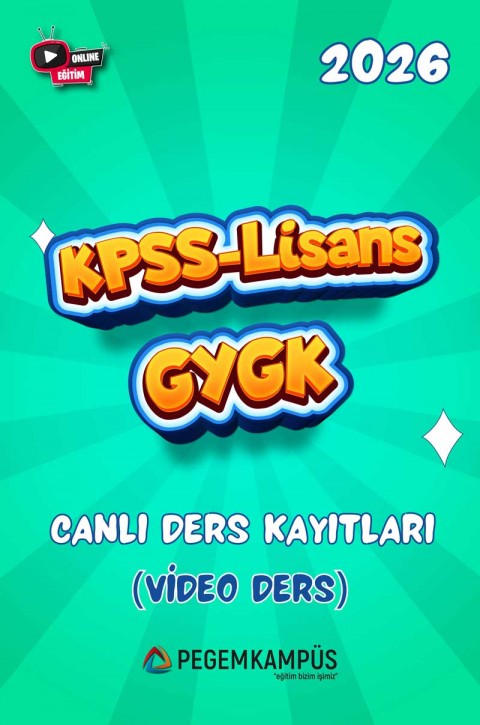 2026 KPSS Lisans Genel Yetenek Genel Kültür Canlı Ders Kayıtları (Video Ders)