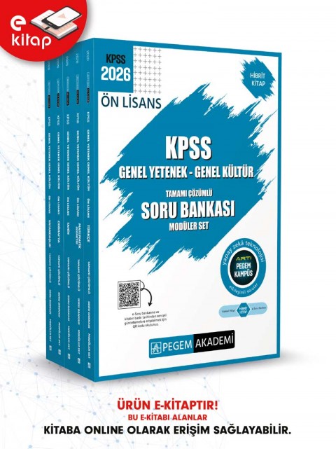 2026 KPSS Ön Lisans Genel Yetenek Genel Kültür Tamamı Çözümlü E-Soru Bankası Seti