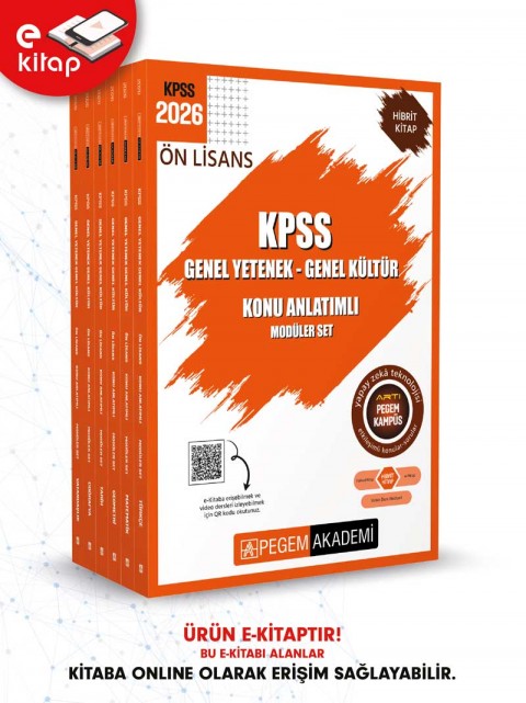 2026 KPSS Ön Lisans Genel Yetenek Genel Kültür Konu Anlatımlı Modüler E-Kitap Seti
