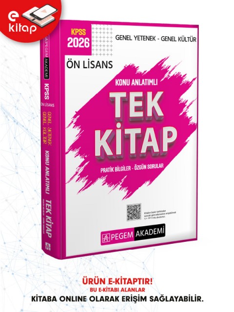 2026 KPSS Ön Lisans Genel Yetenek Genel Kültür Konu Anlatımlı Tek E-Kitap