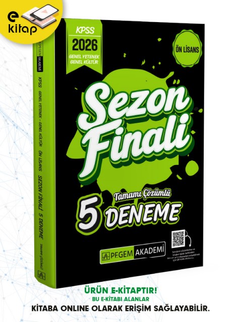 2026 KPSS Ön Lisans Genel Yetenek Genel Kültür Sezon Finali Tamamı Çözümlü 5 Deneme E-Kitap