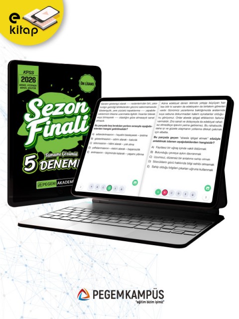 2026 KPSS Ön Lisans Genel Yetenek Genel Kültür Sezon Finali Tamamı Çözümlü 5 Deneme E-Kitap