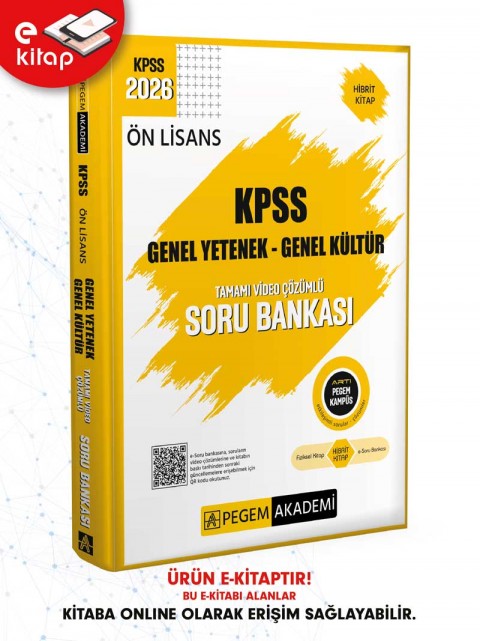2026 KPSS Ön Lisans Genel Yetenek Genel Kültür Tamamı Video Çözümlü E-Soru Bankası
