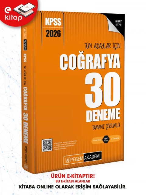 2026 KPSS Tüm Adaylar İçin Coğrafya Tamamı Çözümlü 30 E-Deneme