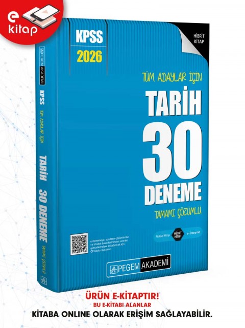 2026 KPSS Tüm Adaylar İçin Tarih Tamamı Çözümlü 30 E-Deneme