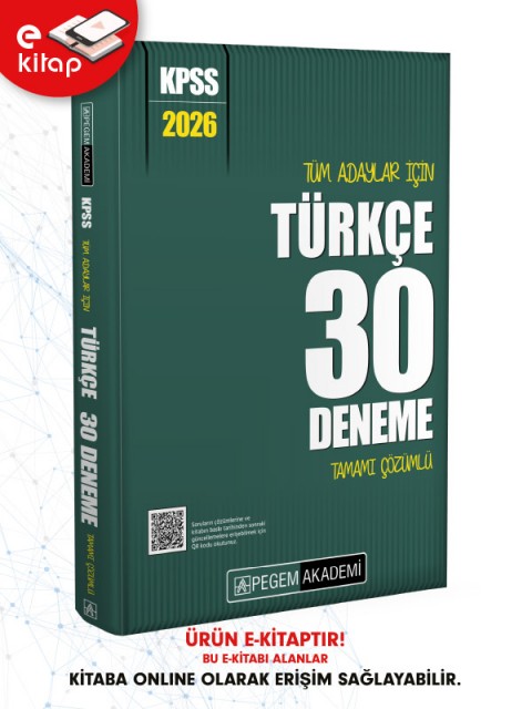2026 KPSS Tüm Adaylar İçin Türkçe Tamamı Çözümlü 30 E-Deneme