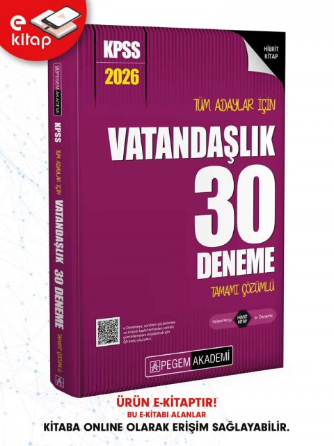 2026 KPSS Tüm Adaylar İçin Vatandaşlık Tamamı Çözümlü 30 E-Deneme