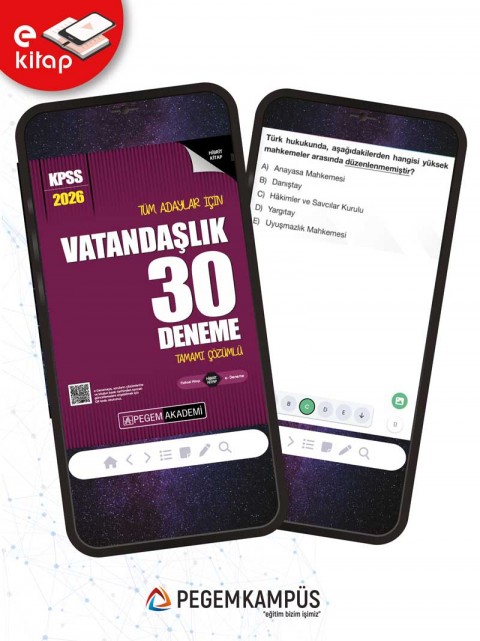 2026 KPSS Tüm Adaylar İçin Vatandaşlık Tamamı Çözümlü 30 E-Deneme