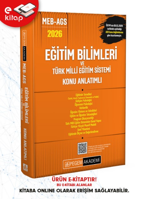 2026 MEB-AGS Eğitim Bilimleri ve Türk Millî Eğitim Sistemi Konu Anlatımlı E-Kitap